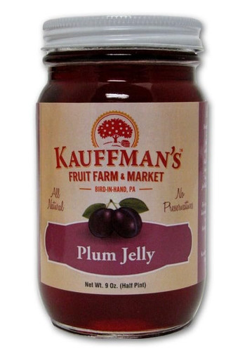 Kauffman Orchards Plum Jelly, All Natural, No Preservatives, 9 Oz.