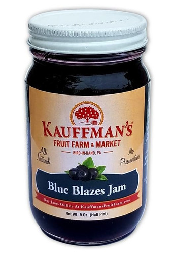 Blue Blazes Jam, All Natural, No Preservatives, 9 oz. Jar