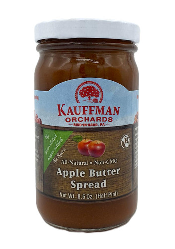 Kauffman Orchards Apple Butter Spread, Plain, No Sugar or Spice, 8.5 oz. Jar