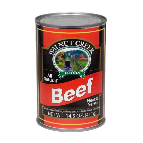 Walnut Creek Canned Beef Chunks, All Natural, Heat & Serve, 14.5 Oz.