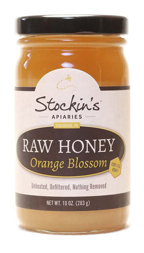 Raw Orange Blossom Honey, Unheated and Unfiltered