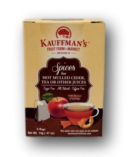 Kauffman Orchards Spice Bags for Hot Mulled Cider, 8 Count (1 pack)