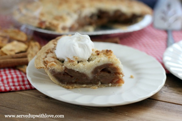 Butter Crumble Apple Schnitz Pie