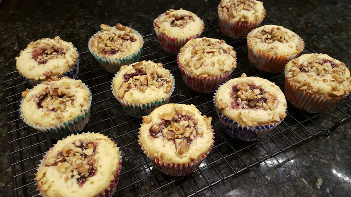 Jam Filled Walnut Muffin Recipe