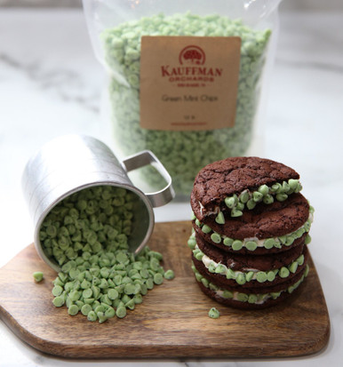 Mint Baking Chips, Green Cookie Bits | Kauffman Orchards