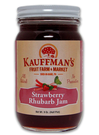 All-Natural Strawberry Rhubarb Jam - Kauffman Orchards