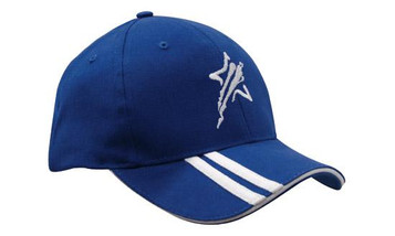 Brushed heavy cotton with double strip on the visor