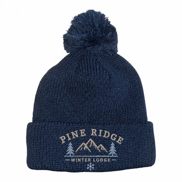 6 SEAM KNITTED BEANIE W/- POM POM