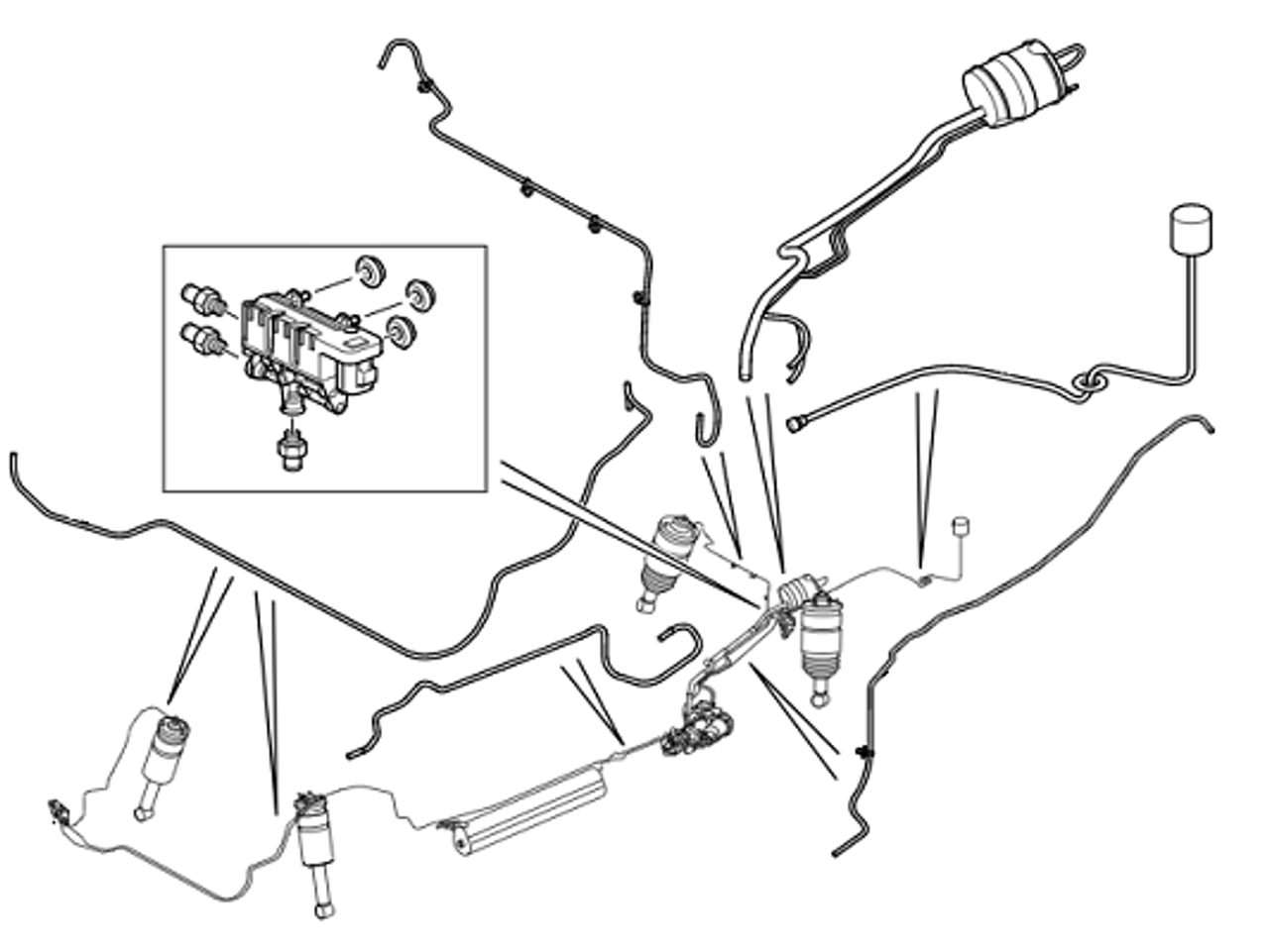 Air Suspension Cross Links, Valves and Lines