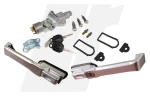 LRC10521 - Defender Front Door Handle Kit - Silver Aluminium - Fits Defender Push Button Doors - Single Key for All Doors and Ignition - Genuine Land Rover Ignition option available Image 4 Thumbnail