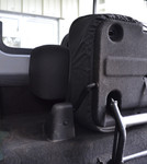 EXT019-63 - Tumble Down Canvas Seat Covers (Pair) - Defender from 2007 onwards - Black - By Exmoor Trim Image 2 Thumbnail
