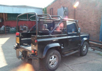 PPLR299 - 8 Point Internal and External Hoop Replacement Roll Cage for Land Rover Defender 90 Soft Top without bulkhead - NAS Style Image 3 Thumbnail