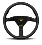 M11111783511L - Defender Momo MOD.78 Steering Wheel in Black Leather - 350mm Sports Wheel - IN STOCK FOR INSTANT DISPATCH Image 1 Thumbnail