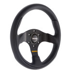 M11102632812R - Defender Momo Team 280mm Steering Wheel In Black Leather Image 2 Thumbnail