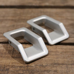 EXT014-181 - Billet Aluminium Interior Door Lock Pin Surrounds -Silver (Pair) - by Exmoor Trim Image 2 Thumbnail