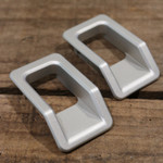EXT014-181 - Billet Aluminium Interior Door Lock Pin Surrounds -Silver (Pair) - by Exmoor Trim Image 1 Thumbnail