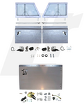 LRC10845 - Defender Front and Tailgate Half Door Conversion Kit - Pair of Front Doors to Fit Series 3 Doors to your Defender - Half Tailgate Door - All Fixings Included Image 1 Thumbnail