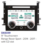 DA5339 - 9" Touchscreen Climate Control Upgrade Panel - Range Rover Sport - 2014 - 2017 - with CD slot Image 3 Thumbnail