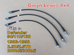 GL1227-BLACK - Extended Brake Hoses - 3 Line Kit - Defender 200TDi & 300TDi 1983-1998 - by Gwyn Lewis Image 1 Thumbnail