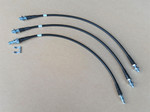 GL1229-BLACK - Extended Brake Hoses - 3 Line Kit - Defender 1999-2004 TD5 EARLY - No ABS - by Gwyn Lewis Image 1 Thumbnail