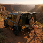 JWP7116 - Cat Flap Split Tailgate Rear Door kit Top Half for Series & Defender 1958-2016 (with Gas Strut) by SP 4x4 Image 3 Thumbnail