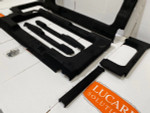 LRI34231-110 - Rear Window Surround Panels - Black Suede Effect - Land Rover Defender 110 2007 onwards - by Lucari Image 3 Thumbnail