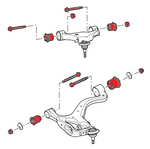 LRC11125 - Front Upper & Lower Suspension Arm Bush Kit - Suitable for Left or Right Side - Land Rover Discovery 3 and Discovery 4 - Available with Fixings Image 3 Thumbnail