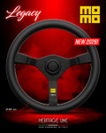 VLEGACY35BLKR - MOMO Legacy Steering Wheel - 350mm - NEW FOR 2026 Image 7 Thumbnail