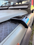 LR104SCGLOSSN/S - Gloss Black Snow Cowl for Wing Top on Land Rover Defender - To Fit to Left Hand Wing - Snow Scoop Near Side Image 1 Thumbnail