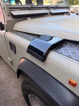 LR104SCGLOSSO/S - Gloss Black Snow Cowl for Wing Top on Land Rover Defender - To Fit to Right Hand Wing - Snow Scoop Off Side Image 3 Thumbnail
