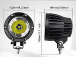 TF7703  - 4" LED Headlights - Round - Supplied as a Pair - by Terafirma Image 4 Thumbnail