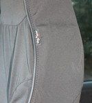 EXT019-69 - Premium Front Outer Seat Covers - Pair - Defender Puma (2013 onwards) - Black Canvas - By Exmoor Trim Image 4 Thumbnail