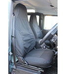 EXT019-69 - Premium Front Outer Seat Covers - Pair - Defender Puma (2013 onwards) - Black Canvas - By Exmoor Trim Image 1 Thumbnail