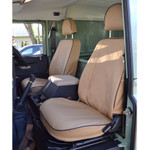 EXT019-5 - Front Outer Seat Covers (Pair) - Defender Puma / TD4 2007 onwards - Sand Canvas - By Exmoor Trim Image 1 Thumbnail