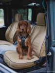 EXT019-1 - Front Outer Seat Covers (Pair) - Defender Pre 2007 - Sand Canvas - By Exmoor Trim Image 3 Thumbnail