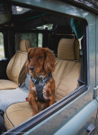 EXT019-1 - Front Outer Seat Covers (Pair) - Defender Pre 2007 - Sand Canvas - By Exmoor Trim Image 9 Thumbnail