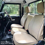 EXT019-1 - Front Outer Seat Covers (Pair) - Defender Pre 2007 - Sand Canvas - By Exmoor Trim Image 8 Thumbnail