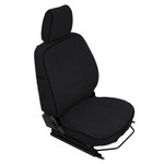 EXT019-45 - Front Outer Seat Covers (Pair) - Defender Pre 2007 - Black Canvas - By Exmoor Trim Image 4 Thumbnail