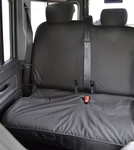 EXT019-49 - 2nd Row 60/40 Split Seat Covers - Defender Puma / TD4 from 2007 onwards - Canvas Black - By Exmoor Trim Image 11 Thumbnail