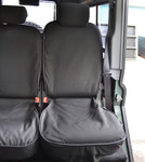 EXT019-49 - 2nd Row 60/40 Split Seat Covers - Defender Puma / TD4 from 2007 onwards - Canvas Black - By Exmoor Trim Image 12 Thumbnail