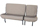 EXT019-8 - 2nd Row Canvas Seat Covers - Defender with 60/40 Split Bench Seat (4 Piece) - Pre 2007 - Sand - By Exmoor Trim Image 4 Thumbnail