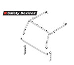 RBL1383SSS - Defender Front Roll Cage in Black - Fits 90/110 - 4 Point External Roll Cage Image 2 Thumbnail