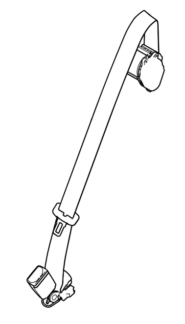 LR092532 - Seat Belt and Retractor Assembly - Centre, With Buckle - for LH Seat Belt - Automatic Seatbelt Lock Retraction - NAS - Range Rover Velar - Genuine Land Rover