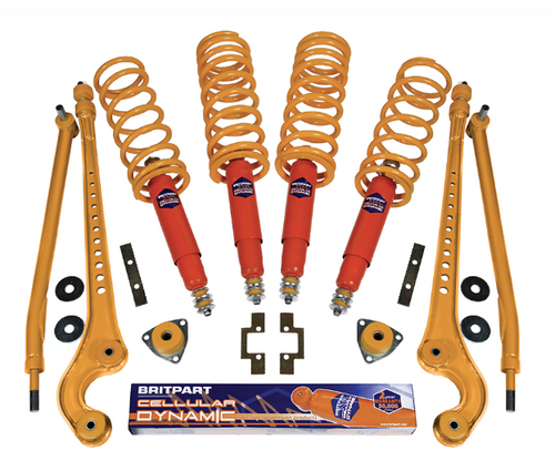 DA4367 - Heavy Duty Cellular Dynamic Full Suspension Kit - 40mm Lift Using Plus 5" Shocks - Fits Defender 110 & 130 up to 1994