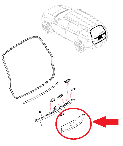 LR169095 - License Plate Bracket - Discovery Sport - Genuine Land Rover Product LR169095 - License Plate Bracket - Discovery Sport - Genuine Land Rover Product