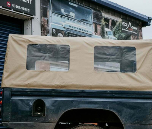 EXT211-21 - 110" FULL PVC HOOD WITH SIDE WINDOWS - SAND EXT211-21 - 110" FULL PVC HOOD WITH SIDE WINDOWS - SAND