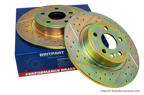 DA3479 - Pair of Rear Brake Discs - Slotted and Grooved - for Range Rover Evoque Mk 1 - Fits from GH000001 DA3479 - Pair of Rear Brake Discs - Slotted and Grooved - for Range Rover Evoque Mk 1 - Fits from GH000001