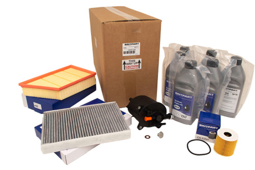 DA6091COM - Full Service Kit by Britpart For Range Rover Evoque Mk 1 and Discovery Sport 2.2 Diesel - Without Pollution Sensor - Includes Engine Oil