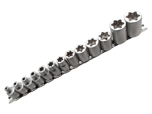 DA3855 - Flat Cut Star Socket Set 13pc - 3/8”D