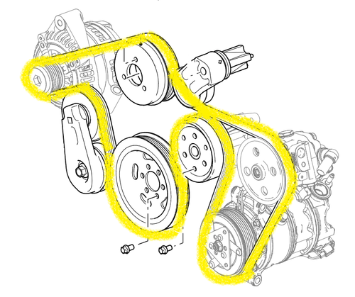 LR071408 - V-Belt - 3.0 V6 Diesel - Discovery 4